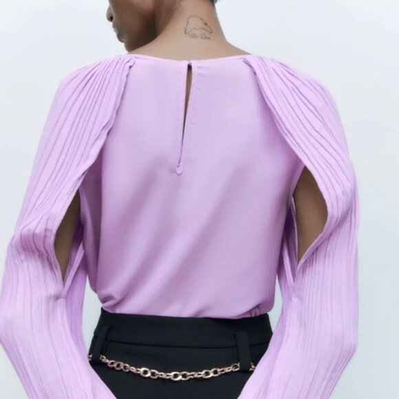 Philosophy Blouse with Pleated Sleeves XS - Picture 2 of 8